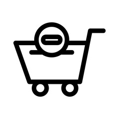 remove from cart icon or logo isolated sign symbol vector illustration - high quality black style vector icons