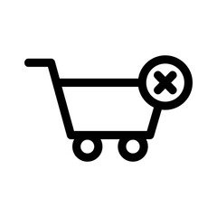 remove from cart icon or logo isolated sign symbol vector illustration - high quality black style vector icons