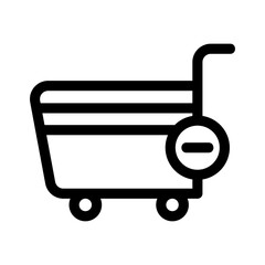 remove from cart icon or logo isolated sign symbol vector illustration - high quality black style vector icons