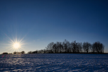 Sonnenuntergang im Winter