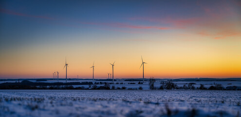 Sonnenuntergang auf der Schwäbischen Alb