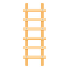 Vector image of a wooden staircase. The concept of construction, repair and other works. A design element.