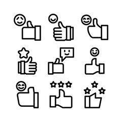 satisfaction icon or logo isolated sign symbol vector illustration - high quality black style vector icons