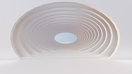 Obraz premium Abstract architecture background arched interior 3d render