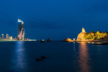 Gulangyu island in xiamen at night