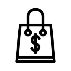 shopping bag icon or logo isolated sign symbol vector illustration - high quality black style vector icons