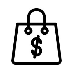 shopping bag icon or logo isolated sign symbol vector illustration - high quality black style vector icons