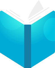 Blue cartoon book icon