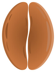 brown Coffee bean sticker