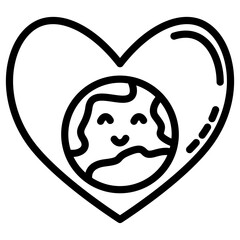 earth with love icon