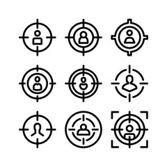 target user icon or logo isolated sign symbol vector illustration - high quality black style vector icons