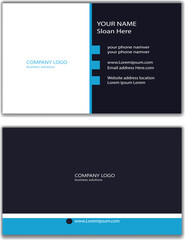 Double-sided creative business card vector design template. Business card for business and personal use. Vector illustration design. Horizontal layout, Print ...