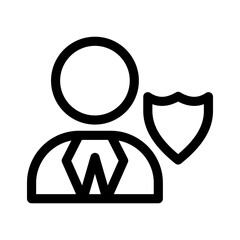 user protection icon or logo isolated sign symbol vector illustration - high quality black style vector icons