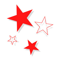 Exclamation Star Red White