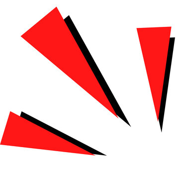 Exclamation Accent Flag Red Black