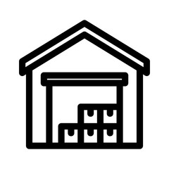 warehouse icon or logo isolated sign symbol vector illustration - high quality black style vector icons