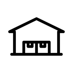 warehouse icon or logo isolated sign symbol vector illustration - high quality black style vector icons