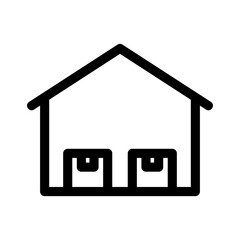 warehouse icon or logo isolated sign symbol vector illustration - high quality black style vector icons