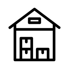 warehouse icon or logo isolated sign symbol vector illustration - high quality black style vector icons