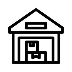 warehouse icon or logo isolated sign symbol vector illustration - high quality black style vector icons