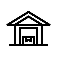 warehouse icon or logo isolated sign symbol vector illustration - high quality black style vector icons