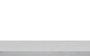 Grey marble empty stage on transparent background for show product, 3d render illustration.