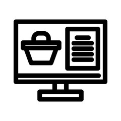 Fototapeta premium online shop icon or logo isolated sign symbol vector illustration - high quality black style vector icons