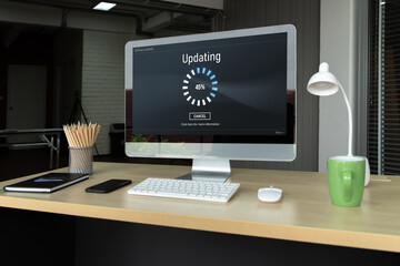Software update on computer for modish version of device software upgrade
