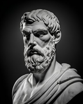 Epicurus Ancient Greek Philosopher Statue 