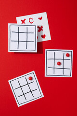 Concept of Valentine's day, day of lovers, top view