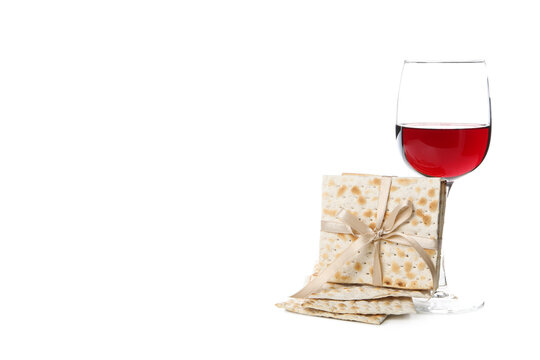 Concept of Passover or Pesach, isolated on white background
