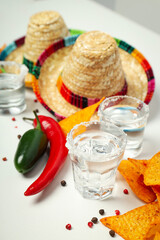Concept of Mexico food, Mexico cuisine snack and drink