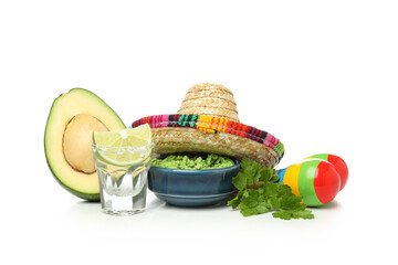 Concept of Mexico food, isolated on white background