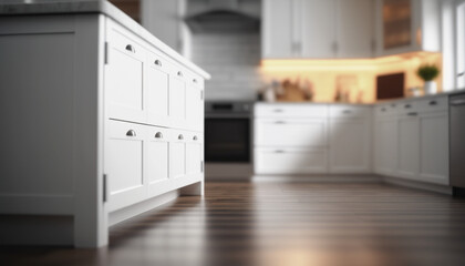 White Kitchen Cabinet Interior Design 3d Rendered Style Created With Generative Ai