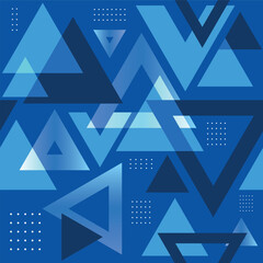 triangle geometric shape with blue background