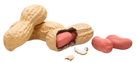 Delicious peanuts cut out