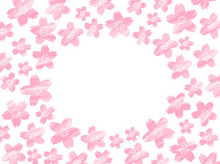 桜のイラストのメッセージカード