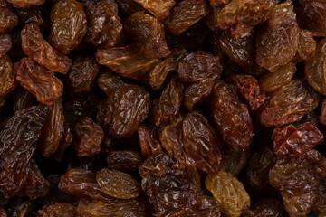 Sweet raisins background