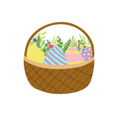 Easter eggs basket
