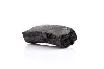hardwood charcoal coal Isolated