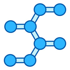 Fragment of DNA structure - icon, illustration on white background, similar style
