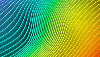 Abstract wallpaper with curvy colorful layers