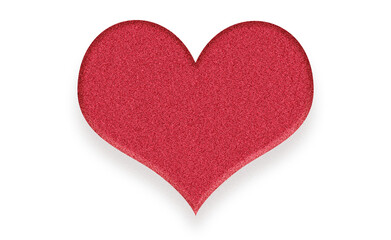 Corazón rojo en fondo transparente.
