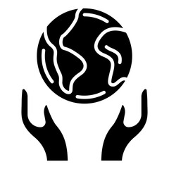 hand earth icon