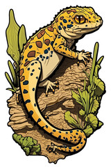 Gecko auf einem Felsen / Tierwelt & Natur