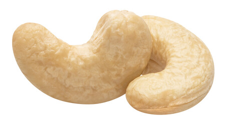 Delicious cashew nuts cut out