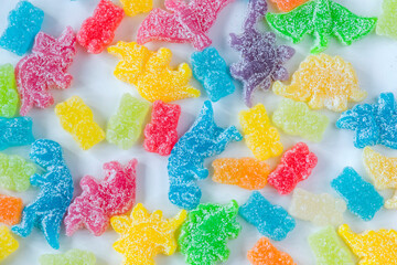 Dinosaurs and bear colorful jelly bonn, candies
