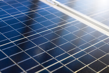 Close up of solar panel