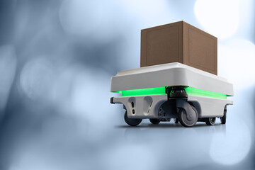 Mobile robot for transporting boxes