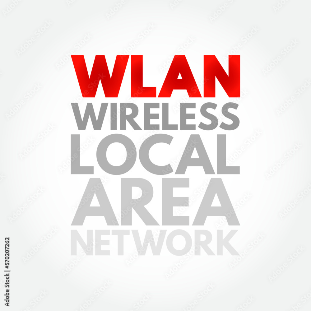 Poster wlan - wireless local area network is a wireless distribution method for two or more devices, acrony